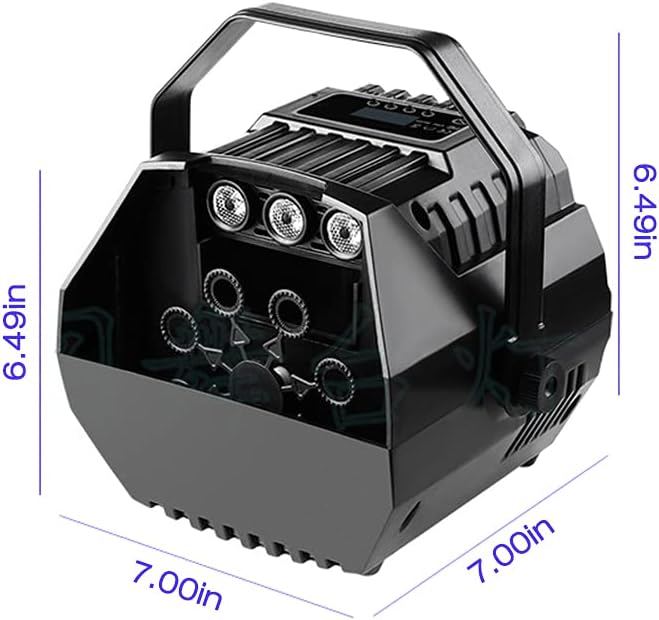 Swetup Bubble Machine, Handheld Portable Bubble Machine with Led Lights