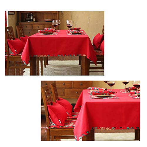 Nappe coton lin anti-tache grande nappe rectangulaire pour protéger votre table - 4