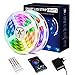 Beaeet Ruban Led 20M , Bande Led 5050 RGB, Led Ruban Lumineuse Flexible Multicolore avec Télécommande 40 Touches pour chambre , Bar, Cuisine, Mariage, Fête（10M*2）
