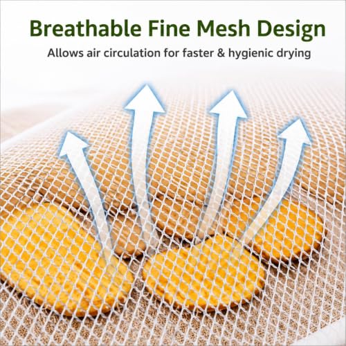 Image of Papad Drying Cloth with Net Zip | Cotton Food Drying Cloth for Sun Drying | Reusable Mesh Drying Mat for Papad, Vadagam, Millets, Grains, & Dry Fruits | Protects from Birds, Dust & Insects (2) | Breathable Material