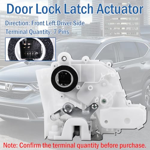 Image of Front Left Driver Side Door Lock Latch Actuator Motor with Rod Compatible with 2007-2011 Honda CR-V CRV, Replaces 72150-SWA-A01 937-571 DLA1728