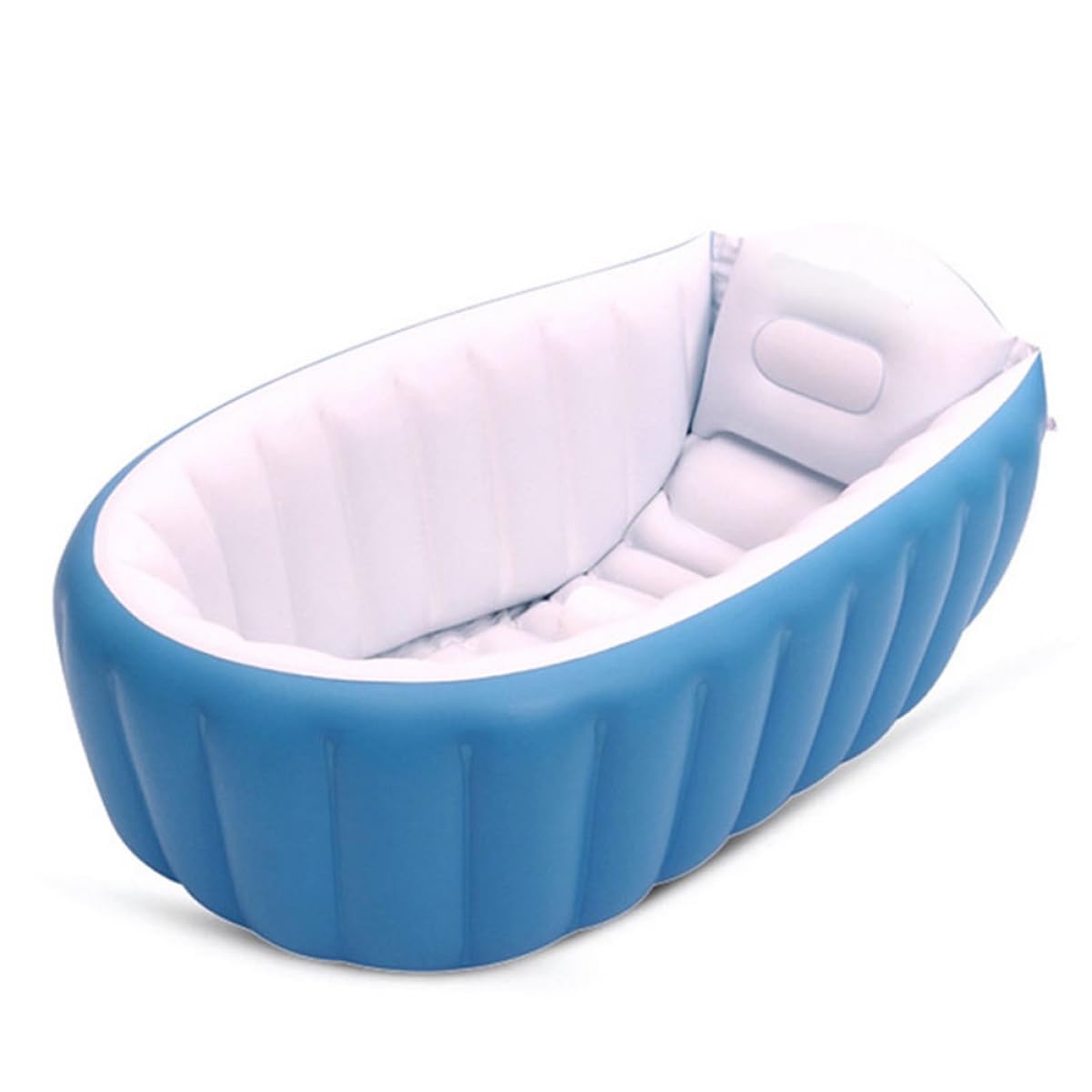 ifundom Bañera Inflable para Bebés Portátil y Plegable de Plástico Diseño Antideslizante y Bolsillo Lateral Adecuado para Viajar