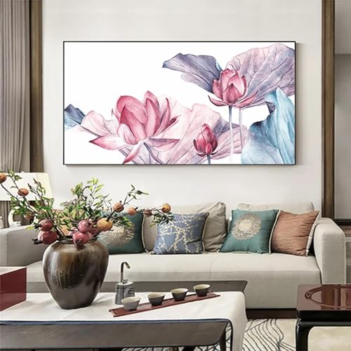 Lotus d'été décoration murale salon pour créer une ambiance zen nordique chez soi