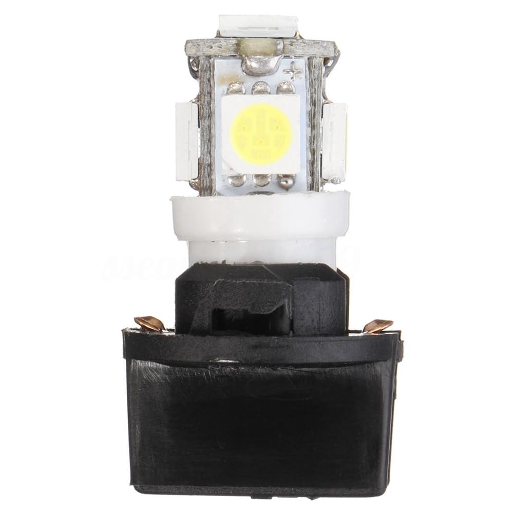 20-Pack T10 194 White LED Bulbs – 4 SMD – Instrument Panel / Gauge Cluster / Side Marker