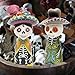 Bechivie 2 Pcs Day of The Dead Figurines, 5.8