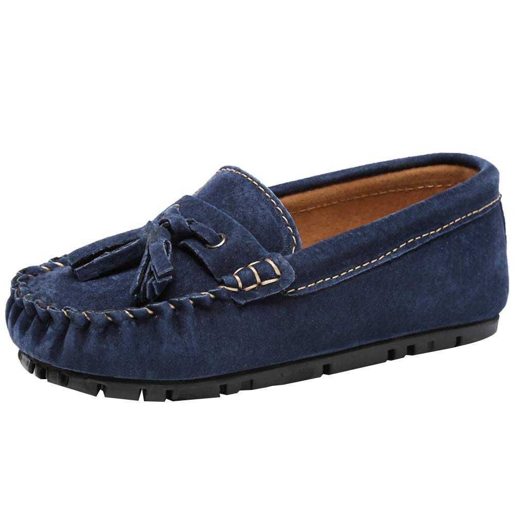 amropi Garçon Mocassins Suède Chaussures de Ville Mariage Tassel Loafers Plates