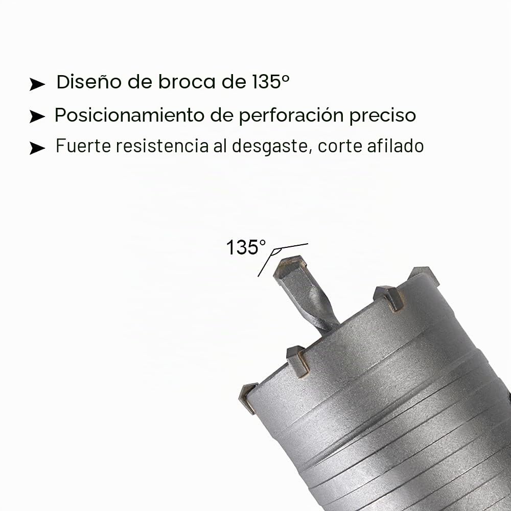 Flintronic® Brocas SDS Plus Hormigon, Brocas para Martillo, Brocas Cruzadas Hormigon Broca de Impacto para Hormigón, Cerámica (traje, Ø30mm,40mm,50mm)