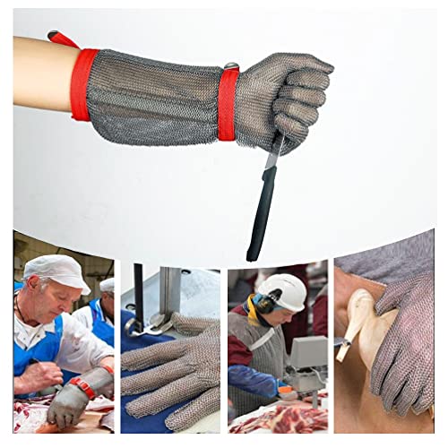 Guantes resistentes a los cortes tipo chainmail de seguridad para carpintería 4