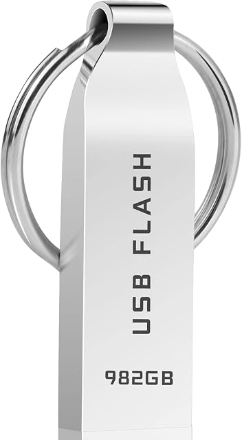 Kaulery USB 3.0 Flash Drive 982GB Memory Stick USB Drive Waterproof USB Stick with Keychain USB Memory Sticks Thumb Drive Storage for Computer/Tablet/PC/Laptop