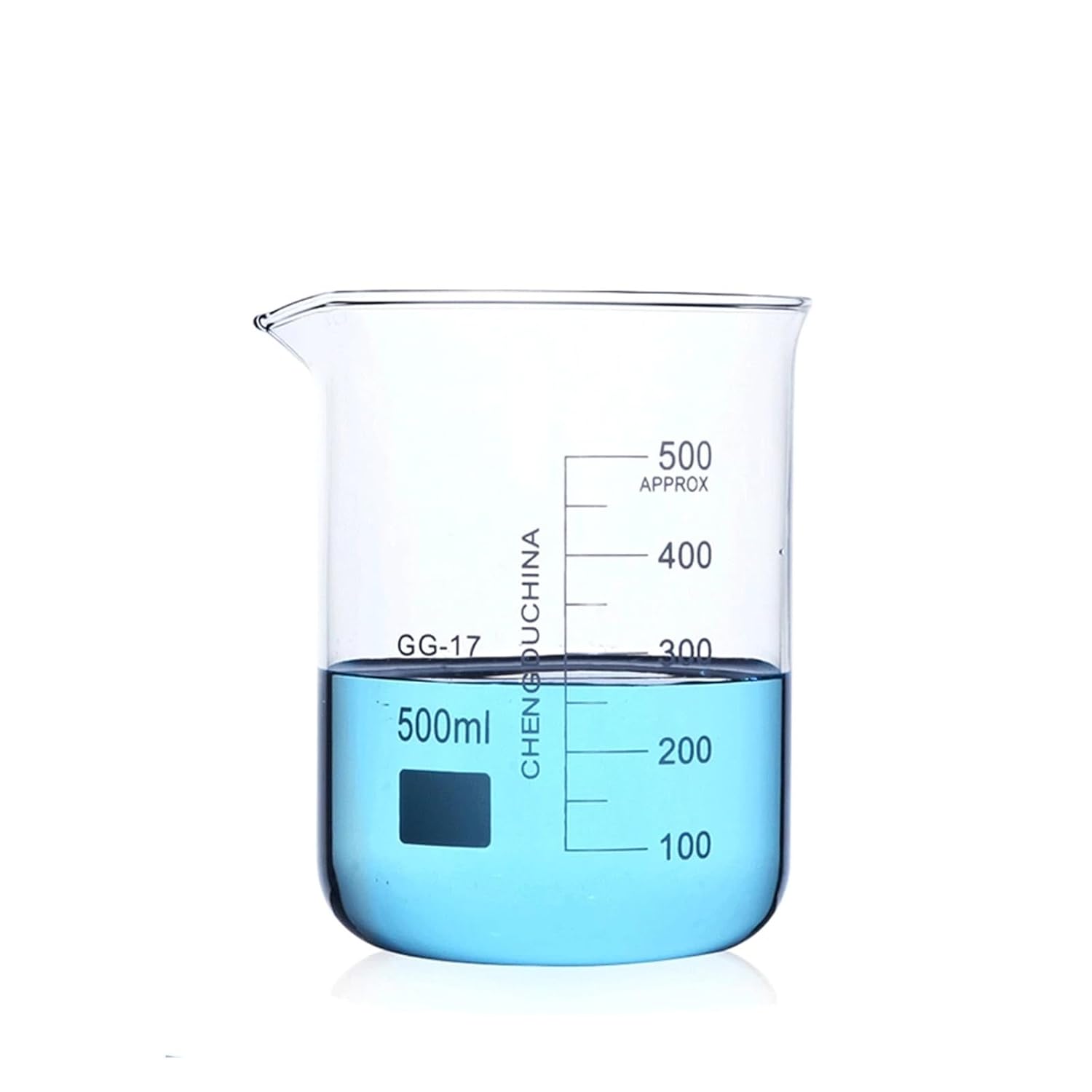 25 50 100 150 200 250 400 500 600 800ml Glass Low Form Beaker Labrotary Glassware Experiment(Size:25ml 4 PCS)