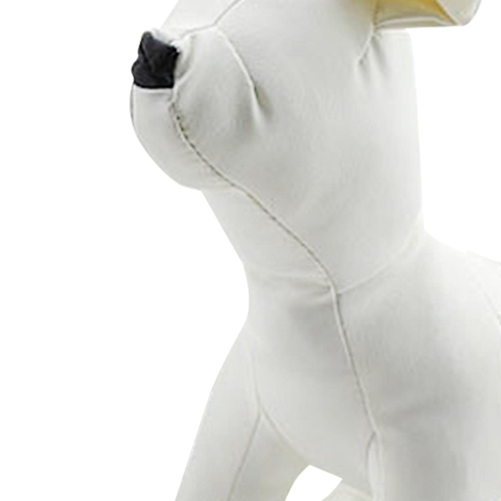 perfk Mannequins de Chien en Cuir PU, modèles de Chien Jouet Doux Grand Cintre Support de vêtements pour Animaux de Compagnie Mannequin Mannequin, Taille S Blanc