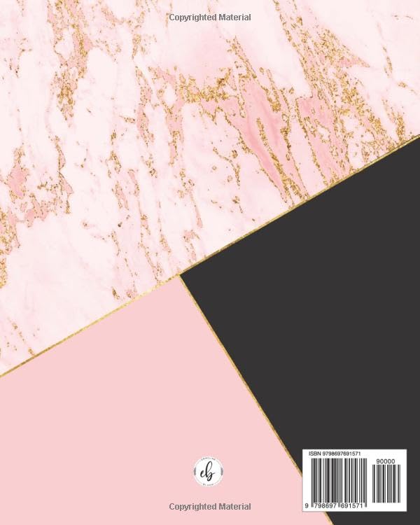 Monthly Budget Planner: Daily and Weekly Financial Organizer | Savings - Bills - Debt Trackers | January - December | Gold Black & Pink Marble - Image 2