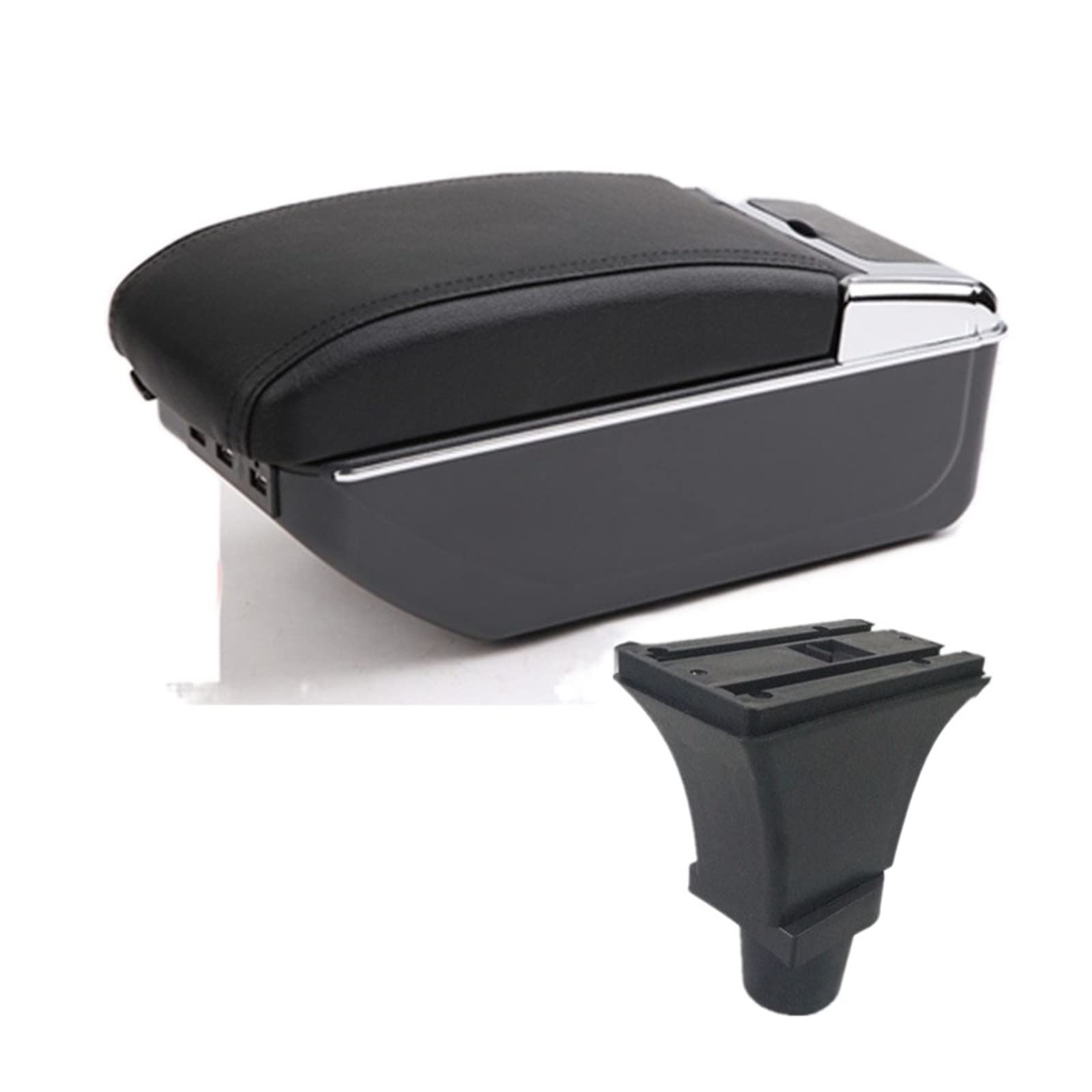 Car Armrest Box For Fiat 500 Armrest Box Central Store Content Storage Box With Cup Holder Ashtray USB Interface(C2 7USB)