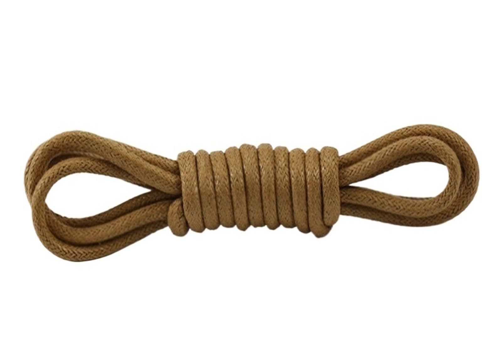 Cordones de zapatos planos, 1 par de cordones de cuero, cordones encerados de algodón, cordones de cuero redondos for zapatos, botas, cordones de zapatos unisex(Camel,120cm)