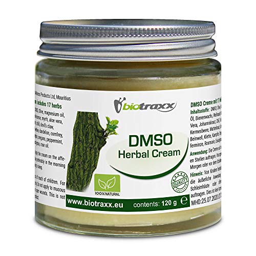 Biotraxx DMSO (Dimethylsulfoxid) Herbal Creme XL 120g Höchste Qualität