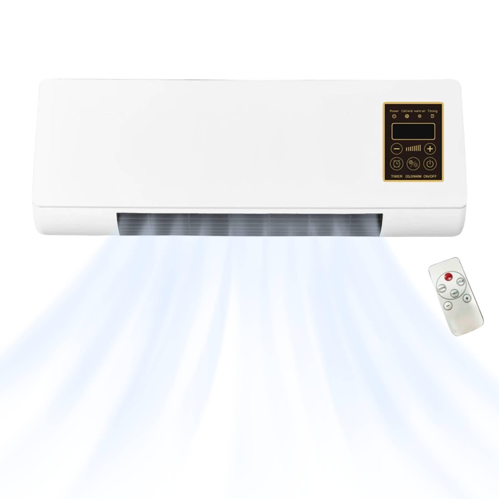 MagiDeal Calefactor eléctrico Pared con Temporizador 6 Horas, bajo Consumo y silencioso, con Control Remoto, Ideal para el hogar, Dormitorio y baño.