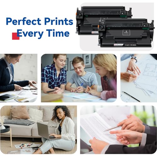 148A Toner Cartridges (2-Pack) Compatible Replacement for HP 148A 148X W1480A W1480X Toner Cartridge Black with HP Pro MFP 4101fdw 4101fdn 4001dw 4001dn 4001n Printer - Thumbnail 6