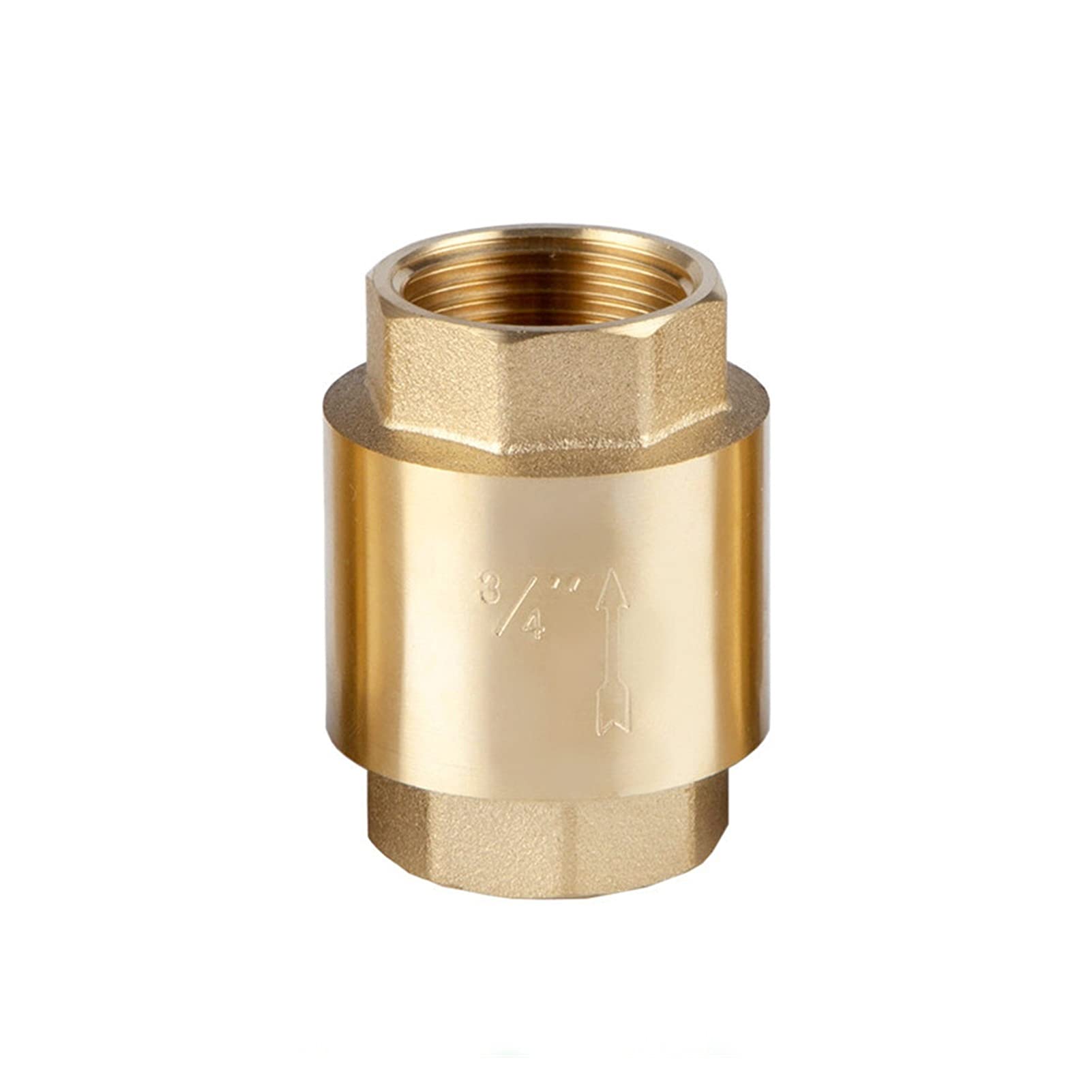 Raccords de tuyauterie 1/2 "DN15 DN20 DN25 DN25 DN32 1 pouce Femme Valve anti-retour, laiton en ligne Spring Vanne Vertical Valve Vertical pour l'huile d'huile d'eau raccord gaz