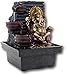 Ebros Gift Hindu Vastu Elephant God Ganesha Meditating Table Desktop 3 Step Water Fountain Waterfall Statue Decorative Water Feature 3D Ganapati Vinakaya Hinduism Lord of Success Remover of Obstacles