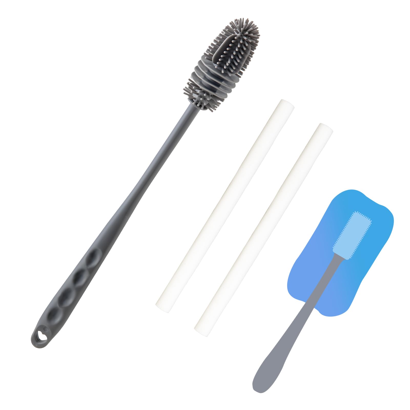 Soxeeh オナホ 洗浄 ブラシ オナホ 掃除 オナホール掃除 掃除ブラシ 乾燥スティック 2本付き しっかり洗える 繰り返し使用可能 （グレー）