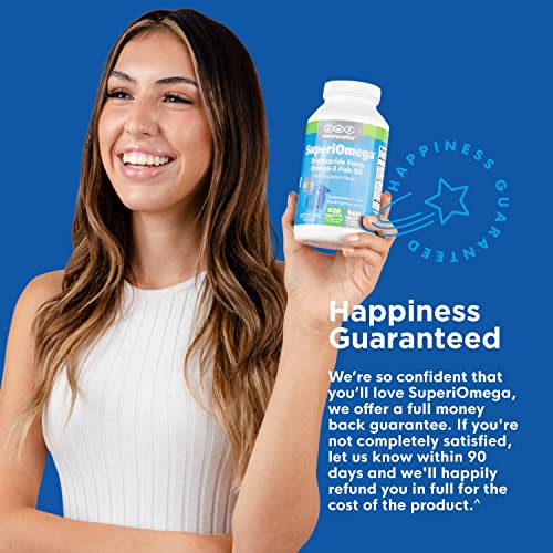 Omega-3 Fish Oil For Dry Eyes, Joint, Heart And Brain Health | No Fishy Burps, Natural Lemon Flavor | High Strength Epa And Dha | Wild Caught Fish, Non-Gmo, Lab Tested | 180 Softgels #TOP5