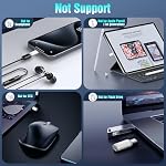 TiMOVO Lightn-ing Female to USB C Male Adapter, 4 Pack USB C to Lightn-ing Adapter Supports Charging & Data Sync with Anti-Lost Loop for iPhone 17/16 Pro Max Plus,iPad Pro/Air, Not for Audio/OTG,White