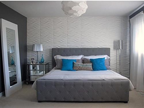 Miniatura 4 de Papel tapiz grueso de espuma de polietileno 3D D.I.Y para despegar y autoadhesivo, panel de pared acolchado (patrón de ladrillo de 36 pies cuadrados)