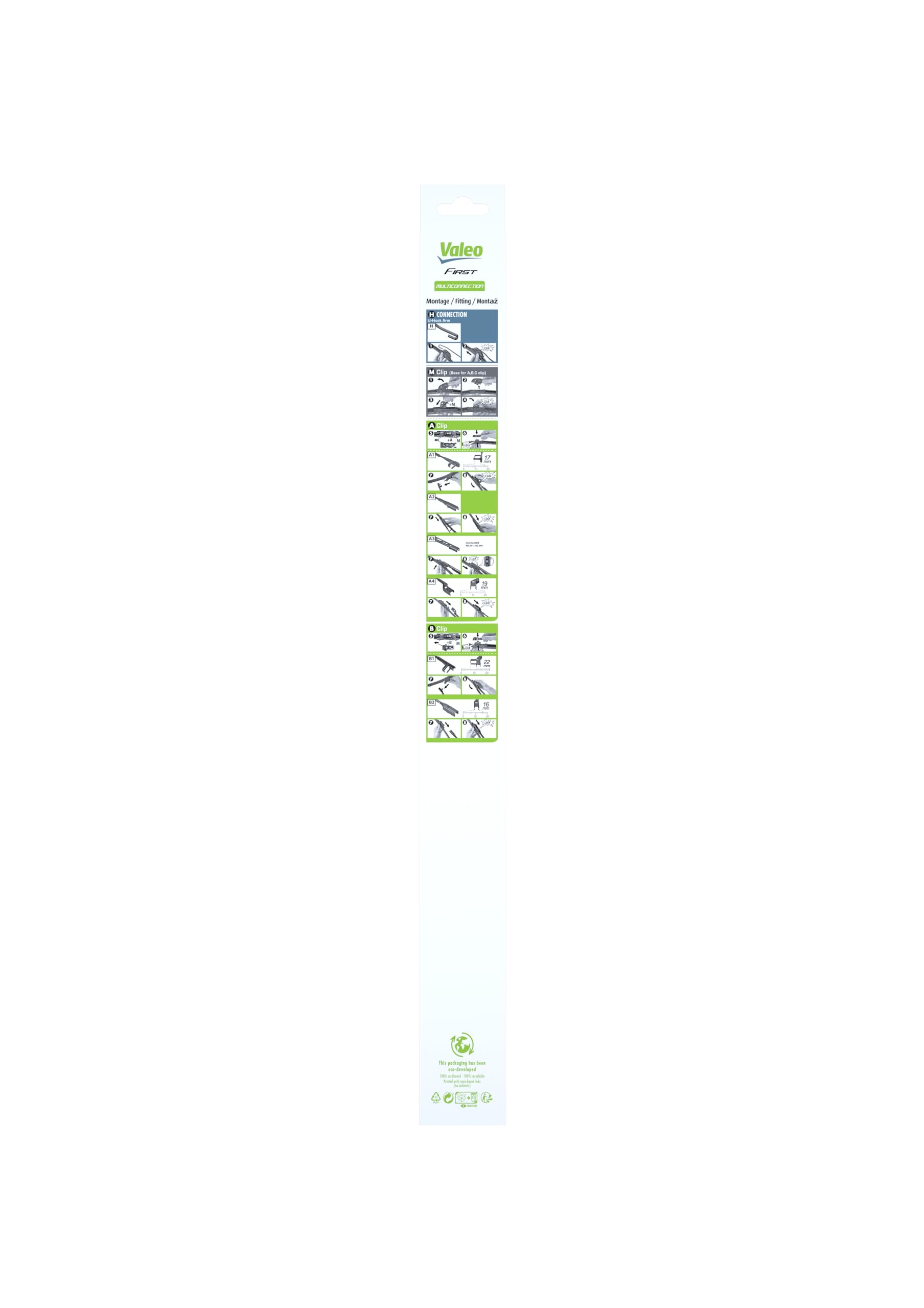 575910 VALEO COMPACT EVOLUTION E52R Ruitenwisser 530 mm, Flatblade, Met