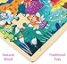 MoinKidz Wooden 48-Piece Jigsaw Puzzle for Kids Ages 3-5, Fairy Night, Includes Tray, Develops Hand-Eye Coordination & Problem-Solving Skills
