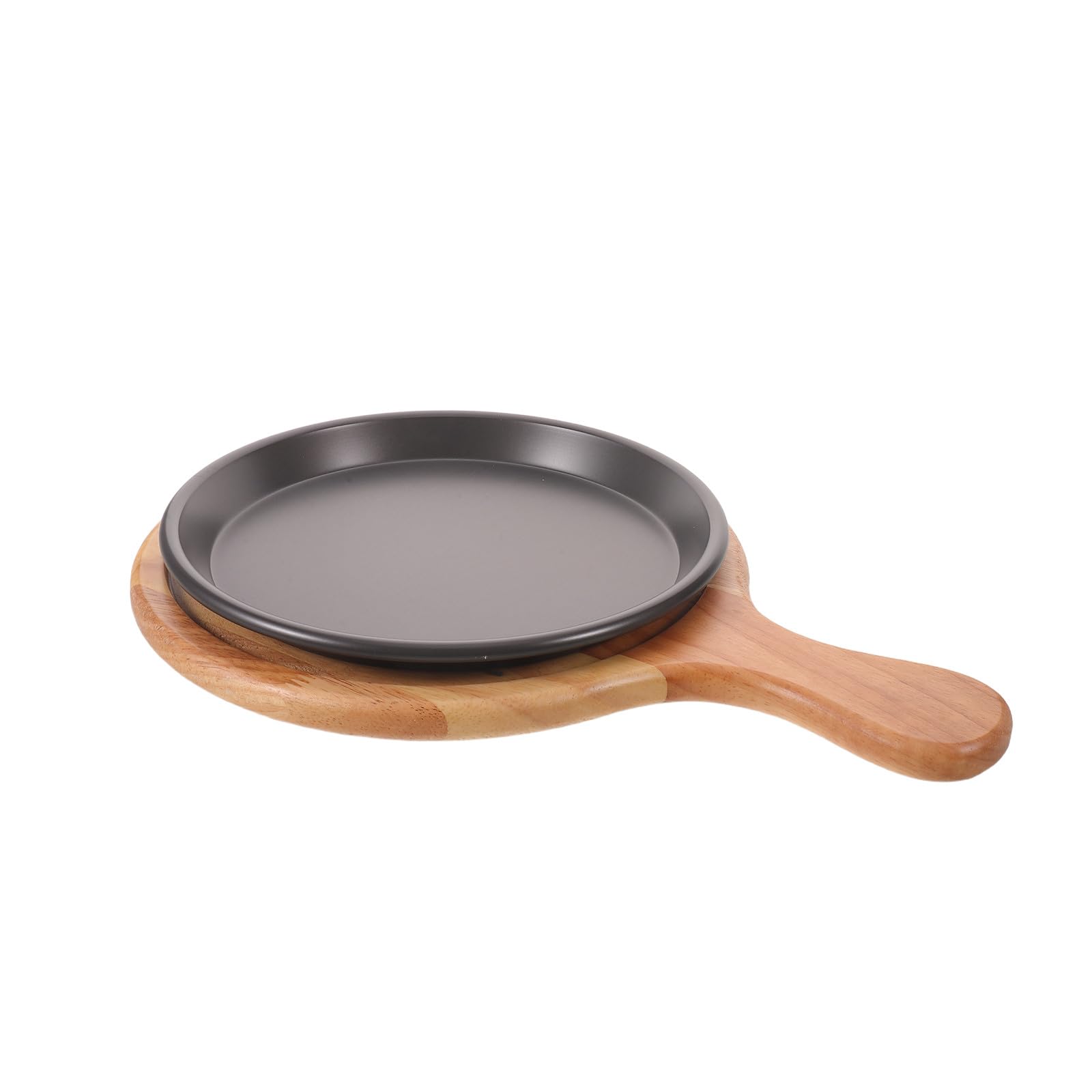 Gatuida 1 plaque à pizza antiadhésive de 20 cm avec plateau en bois de 23