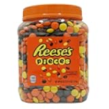 Rese’s Pieces 62 oz Bulk Jar – Peanut Butter Candy in Crunchy Shell, 3.88 lbs