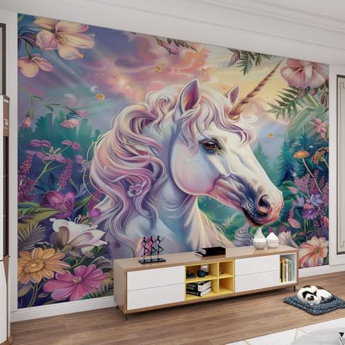 Papier peint mural fleurs et feuilles tropicales finition premium