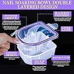 FANDAMEI Nail Soaking Bowl, Nail Soak Off Bowl, Dip Powder Remover Tools, Nail Remover Bowl, Manicure Bowls Nail Soaking, Cuticle Kit - Image 2