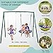 Trekassy 440lbs Swing Stand Frame, Heavy Duty Metal Swing Set Frame with Ground Stakes for Kids, Adults, Outdoor, Fits for Most Swings