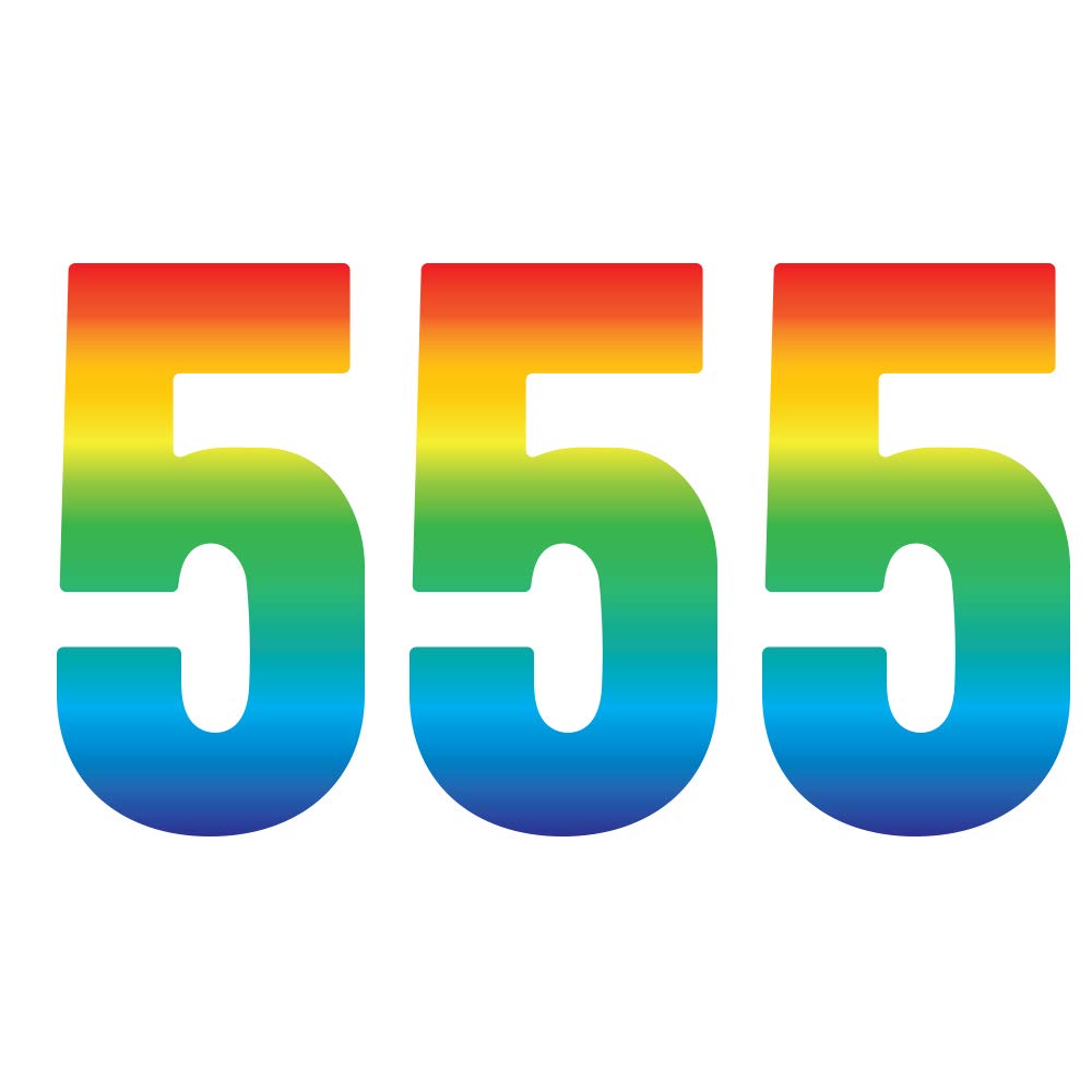 Sara Prints Multicolor Pack Of 3 Bin Number Stickers For Wheelie Bins (17 Cm) - 5 Self Adhesive Waterproof Stickers Bin Numbers For Wheelie Bins Large Out Door Wheely Bin Sticker Number Sara Prints®