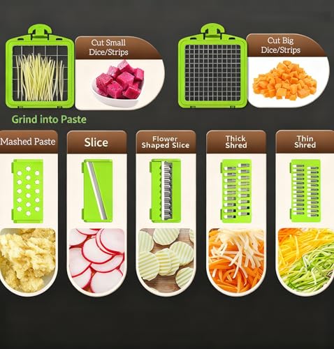 Cortadora Mandolina Vegetales Multi Función Diseño ABS Acero miniatura 7