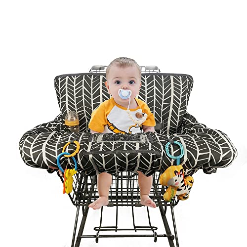 Icopuca SCC15 Shopping Cart Cover For Baby Boy Girl, Multi-In-1 Cart Covers For Babies, Soft Padded Infant High Chair Cover, Machine Washable, Grocery Cart Seat Cushion Cover thumb #2