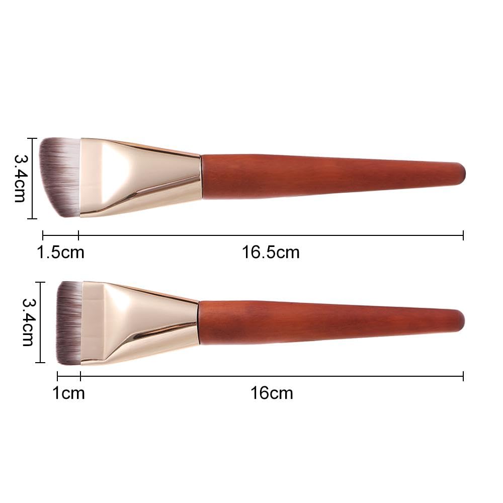 ZAQ Large Flat Powder Brush: Perfect Brush For Blending Liquid, Cream and Flawless Powder, Buffing, Blending, Concealer, Vegan Makeup Tool With Cruelty-Free Bristles, Black
