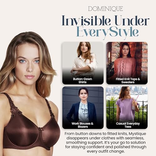 Image of Dominique Mystique Minimizer Bra #7000 - Seamless Full Figure Underwire Lingerie for Women, Smooths & Shapes