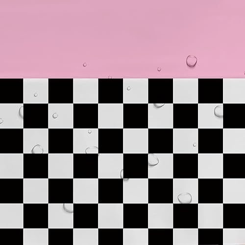 Miniatura 4 de Mantel de cumpleaños de carreras para niña, 3 piezas, color rosa, para decoración de cumpleaños de niños, mantel desechable para uno o dos temas