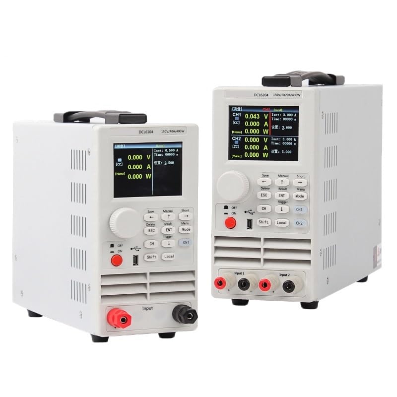 DCL6104/DCL6204 Single/Dual Channel 400W 150V Programmable DC Electronic Load LED Power Aging Battery Discharge Tester,Power Supply Tester(6104)