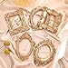 Yalikop 5 Pcs Vintage Mini Picture Frames Small Antique Resin Photo Frame Wall Hanging for DIY Jewelry Display Photography Christmas Photo Holiday Party Decoration (Gold)
