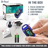 Dr Trust Professional Series Finger Tip Pulse Oximeter With Audio Visual Alarm and Respiratory Rate(Blue)-202