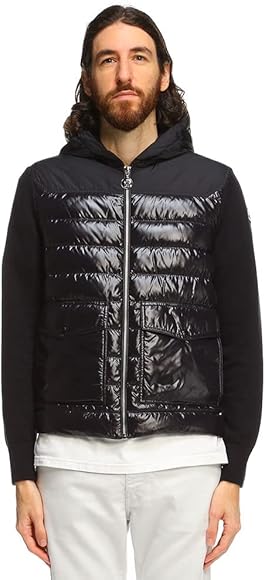 Amazon | [モンクレール] フロントダウン フルジップ ニット パーカー