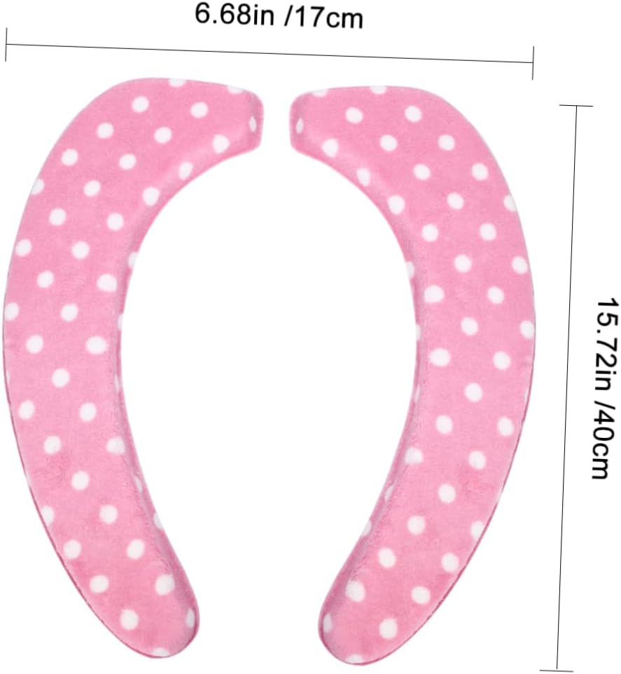 Balacoo 2-Pack Self-Adhesive Coral Fleece Toilet Seat Covers Non-Slip Cushion Pads for Potty Training and Home Use Soft and Comfortable Toilet Seat Mats