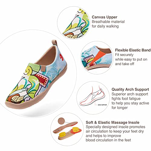 Image of UIN Women's Art Travel Shoes Slip On Casual Cozy Loafers Lightweight Comfort Fashion Sneaker Toledo Ⅰ