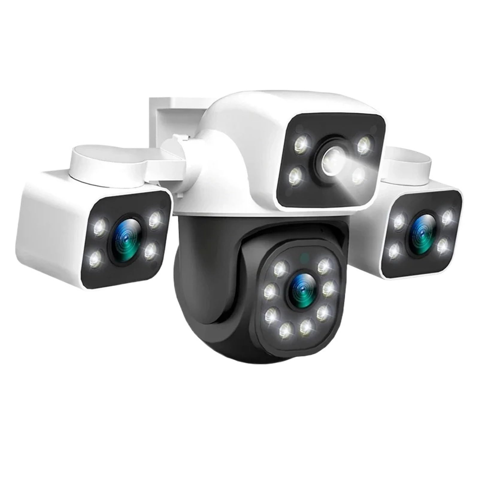 Kamera IP WiFi 6 MP, 3 obiektywy, 3 ekrany, 10-krotny zoom, detekcja AI, automatyczne śledzenie, bezprzewodowa zewnętrzna kamera do monitoringu CCTV(Camera Add 64G SD)