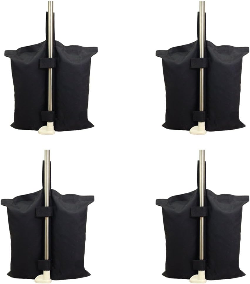 YELAIYEHAO Grade Heavy Duty Double-Stitched Weights Bag, Leg Weights for Pop up Canopy Tent Weighted Feet Bag Sand Bag outdoor bag Black (4PCSX17X15.8 INCH, Black)