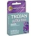 Trojan Ultra Thin Lubricated Condoms - 3 Count, Pack of 6 (Packaging May Vary)