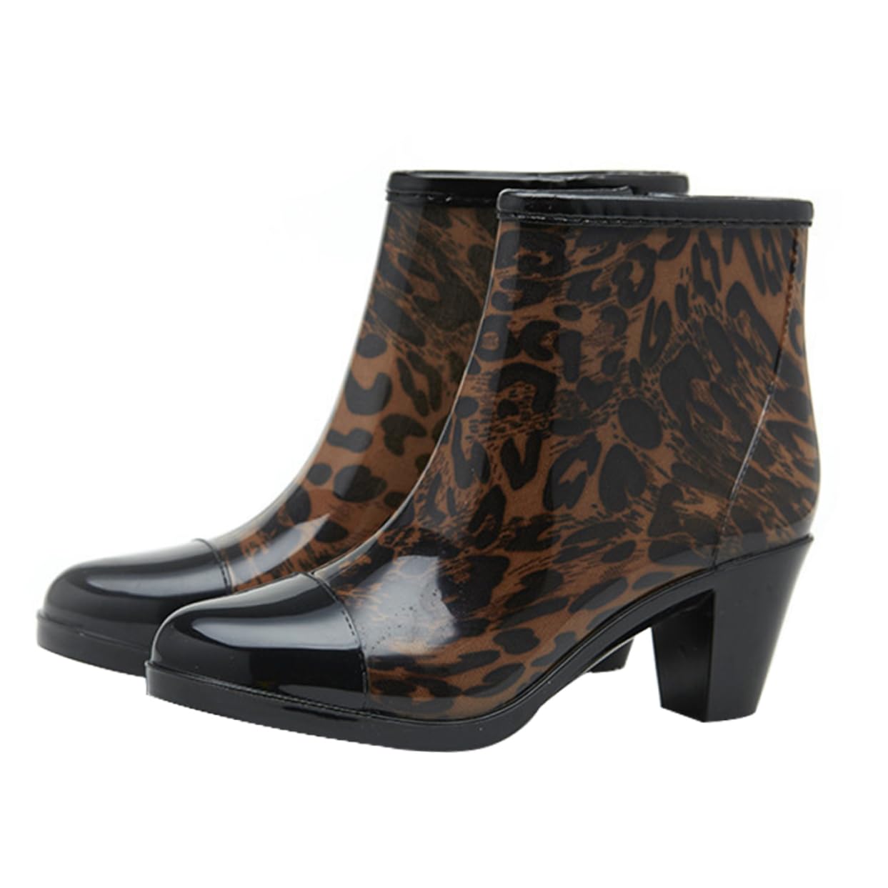 Botas De Agua De Mujer Tacones Altos Para Mujer Punta Cerrada Botines Para Con Tacon Botines De Zapatos De Tacón Para Black De Polivinilo